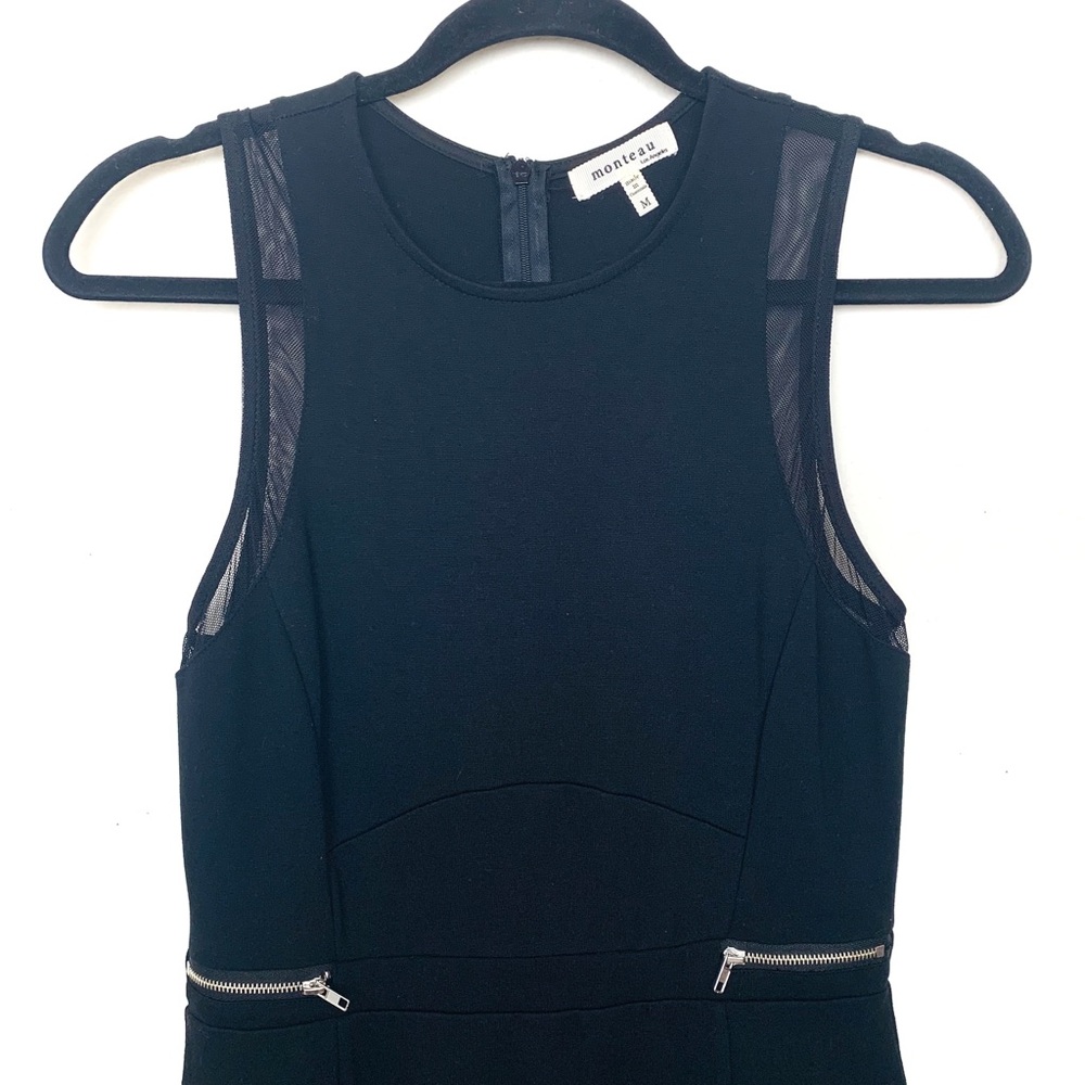 3/$25 Monteau Black Mini Dress - Picture 3 of 7